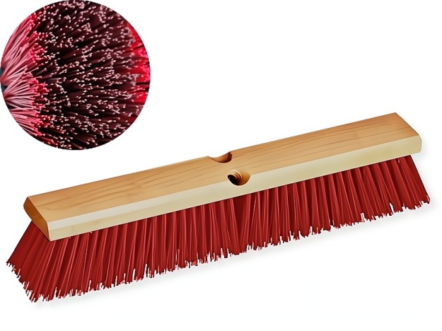 18'' Hard Wood Push Broom for Medium to Stiff Sweeping